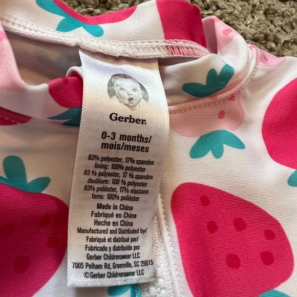 Gerber | 0-3 Months | Summer Blossom Rash Guard - Picture 4 of 4